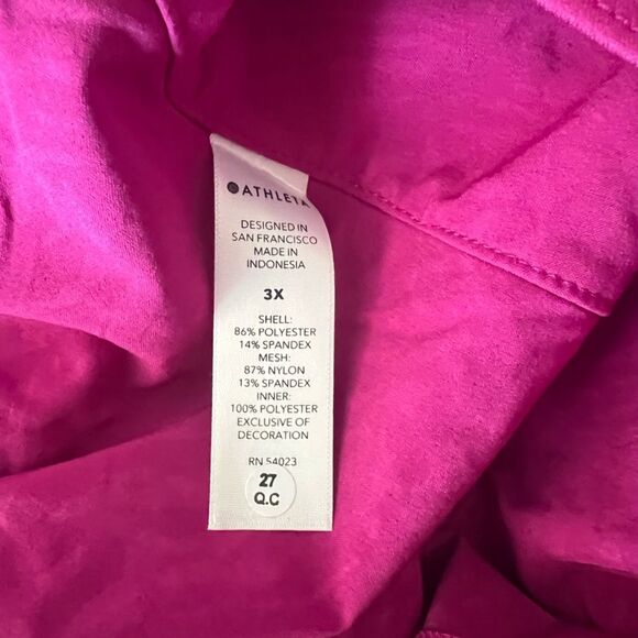 Athleta Printed Mesh Racer Run Mid Rise 4 Short- Size 3X - Picture 5 of 7